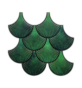 Emerald Green Fish Scale Peel and Stick Wall Tiles
